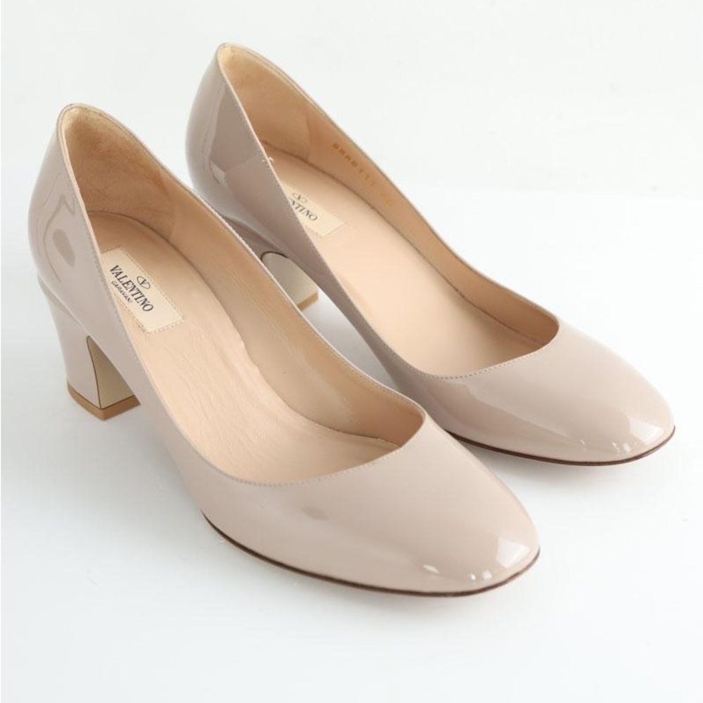 Valentino Garavani Tango patent leather heels 36.5 beige